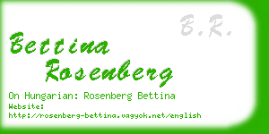 bettina rosenberg business card